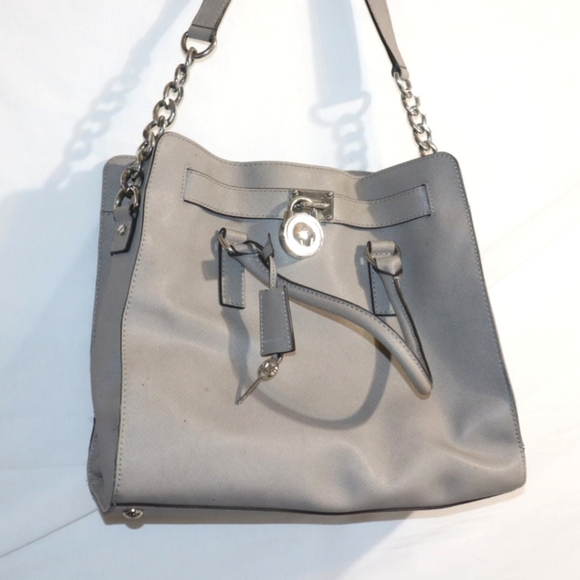 MICHAEL MICHAEL KORS Hamilton Saffiano Leather Large Tote grey - Picture 5 of 15